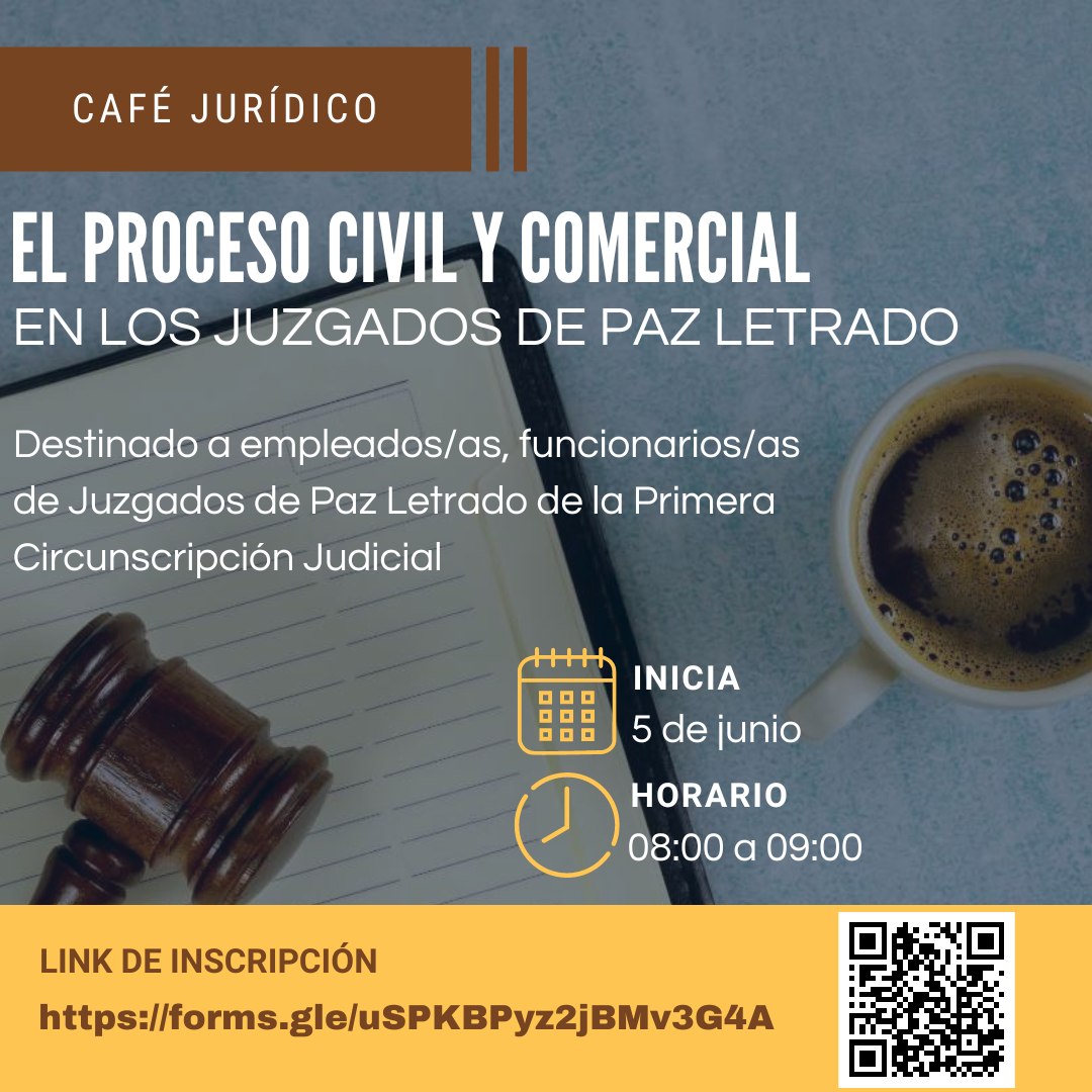 Cafe literario el proceso civil y comercial en juzgados de paz letrado corregido