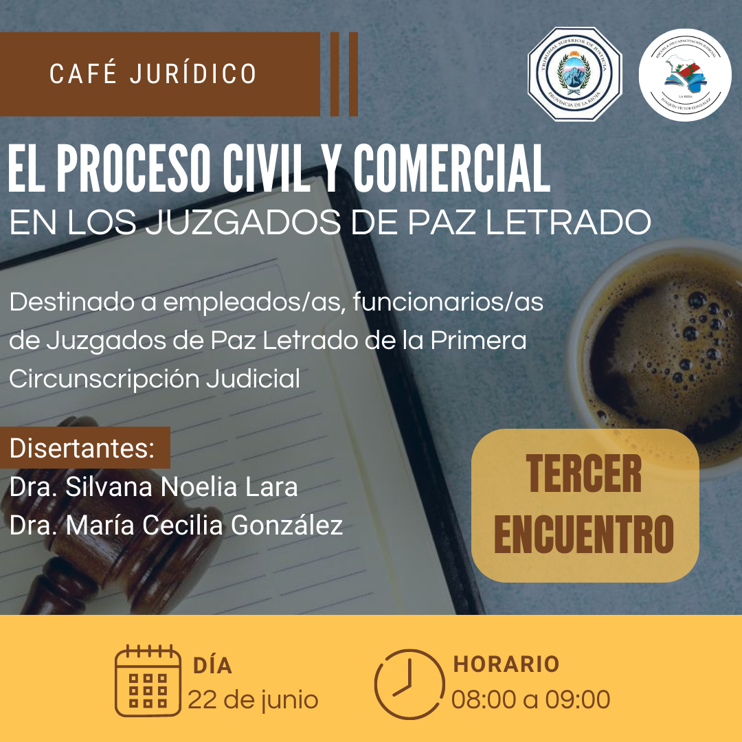 Cafe literario el proceso civil y comercial en juzgados de paz letrado 2